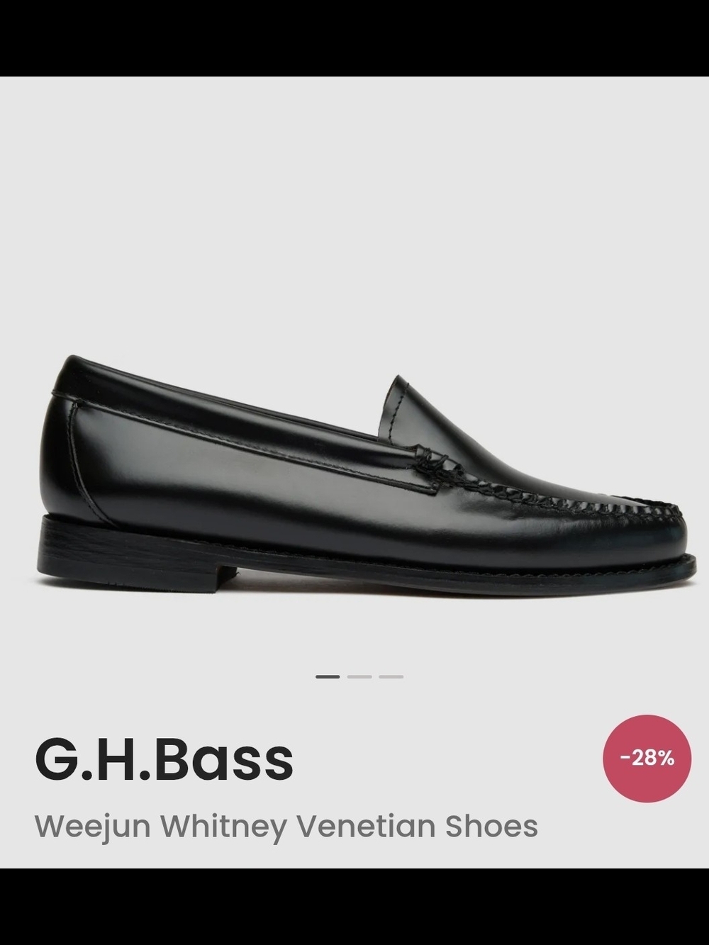 G.H. Bass & Co. Black Leather Women's Penny Loafers